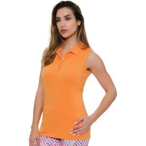 Women's Brilliants Contrast Tape Trim Golf Sleeveless Shirt, Small